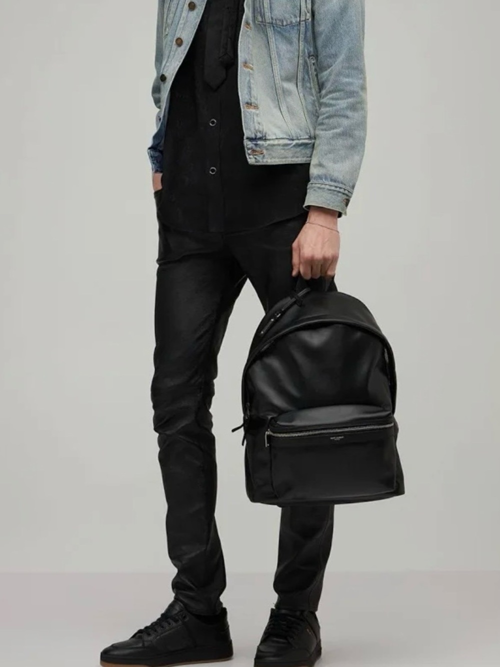 Saint Laurent Leather Backpack 100% Authentic with all original packaging